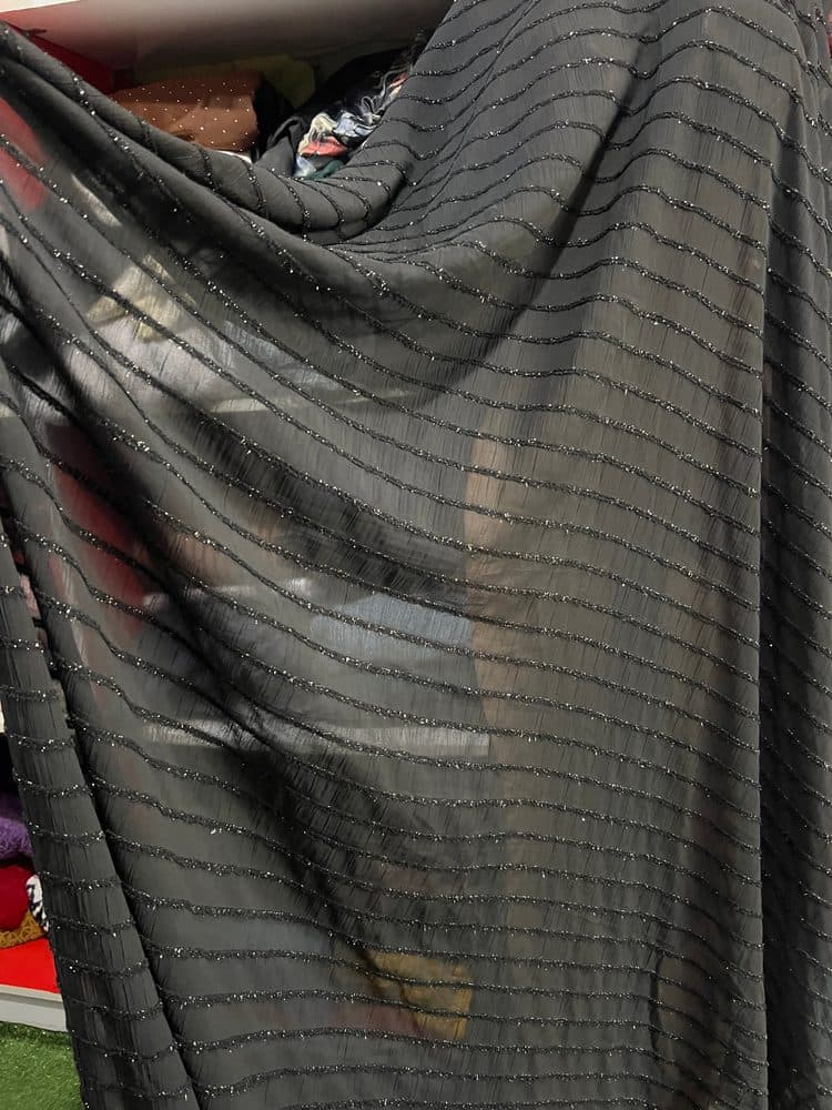 Shimmer Striped Chiffon Fabric